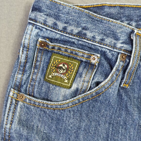Cinch Jeans Men's 35x34 Fits 34x33 Blue Western Denim Green Label Cowboy Rodeo - Picture 9 of 11